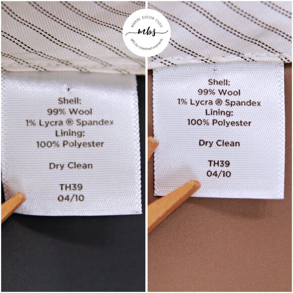 Bundle of 2 Talbots Established 1947 Wool Blend Straight Pants Gray Tan Women 14 - Picture 15 of 16